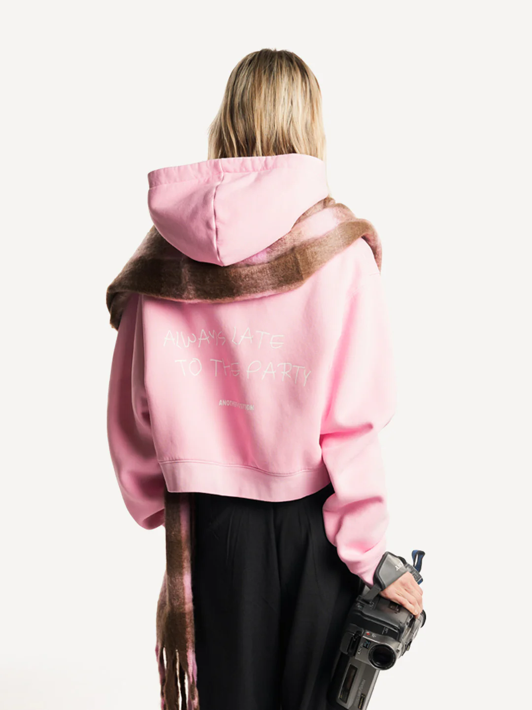 Always Late Cropped Hoodie - Image 3