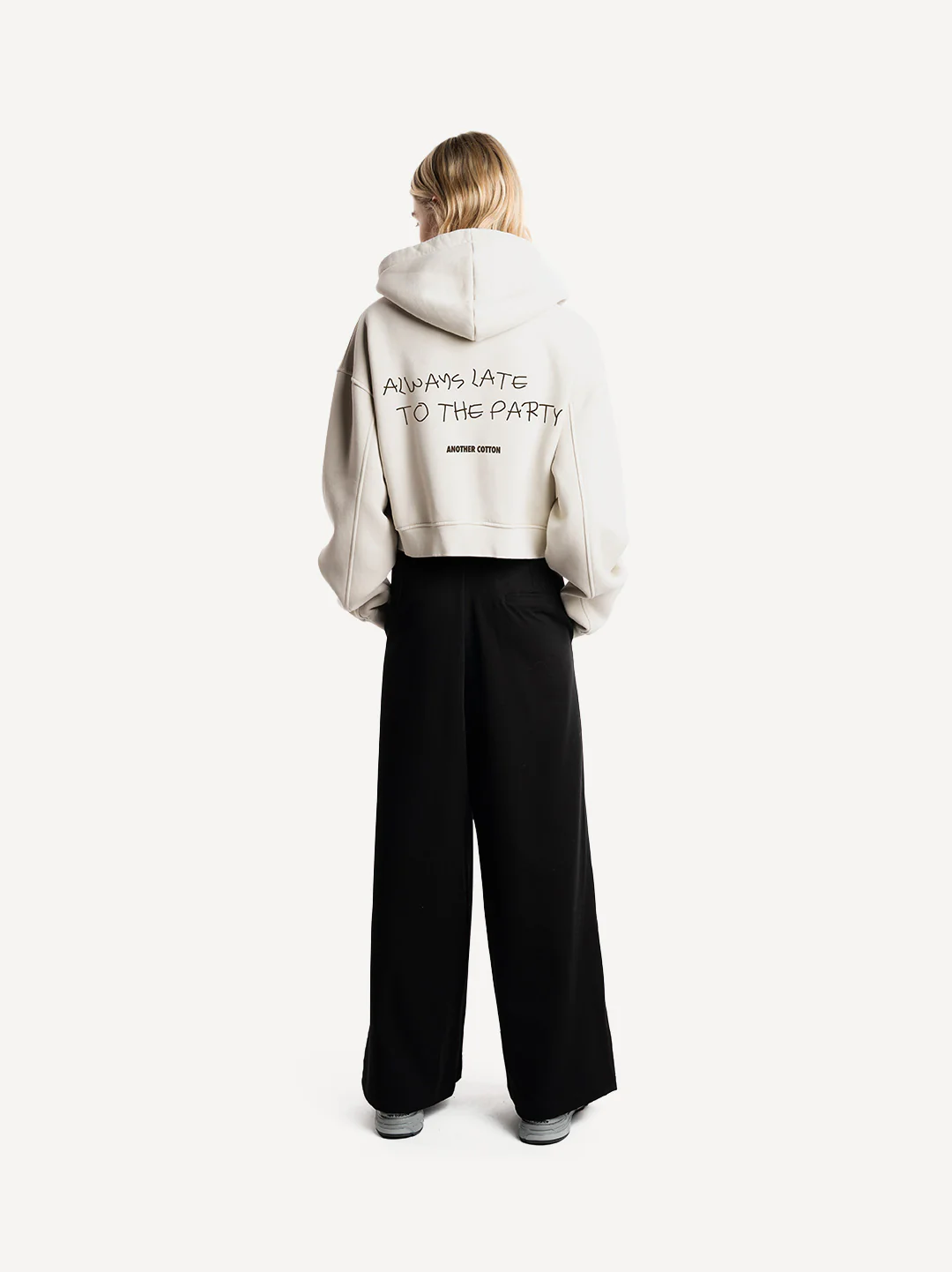 Always Late Cropped Zip Hoodie - Image 4