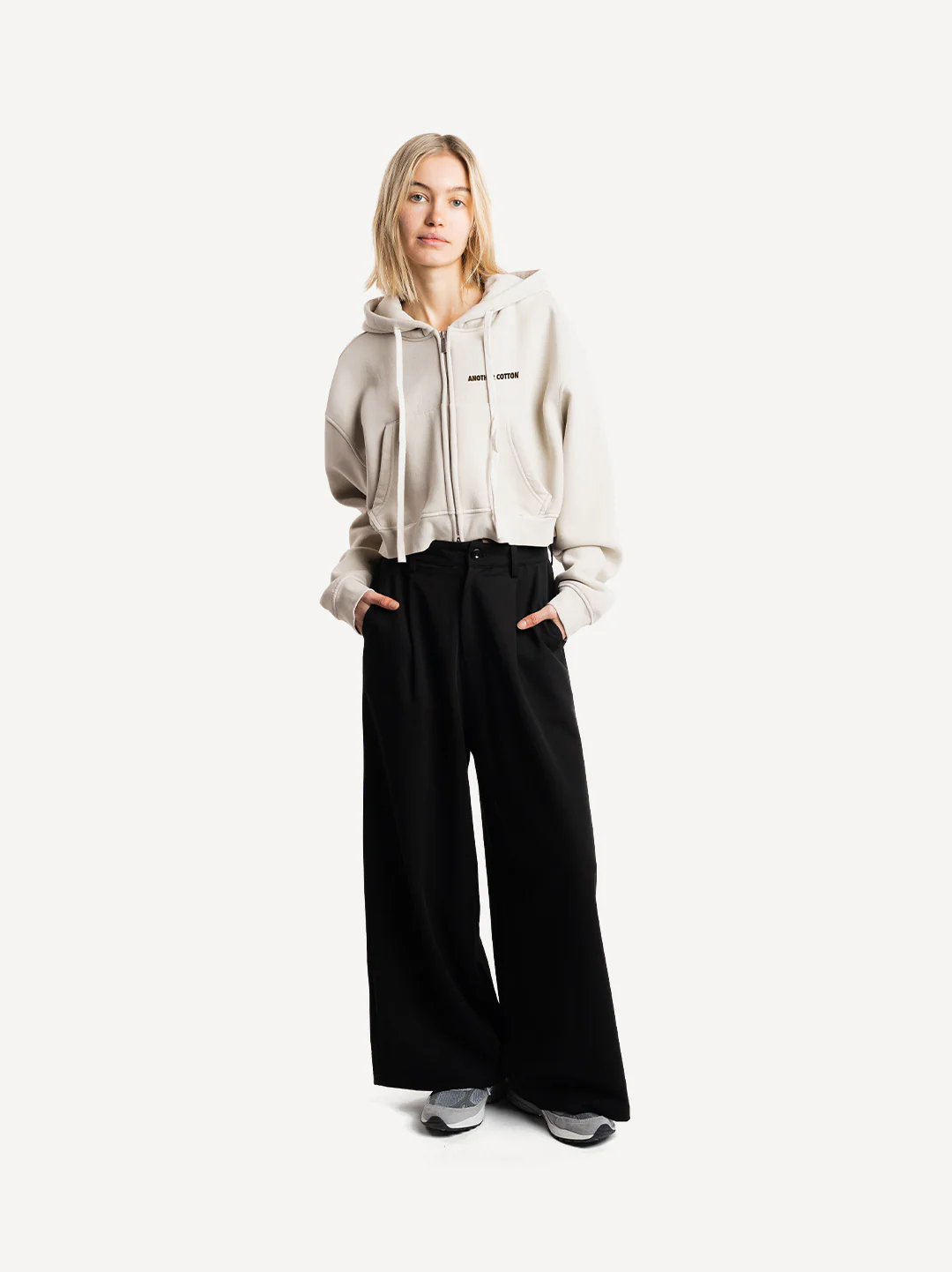 Always Late Cropped Zip Hoodie - Image 5