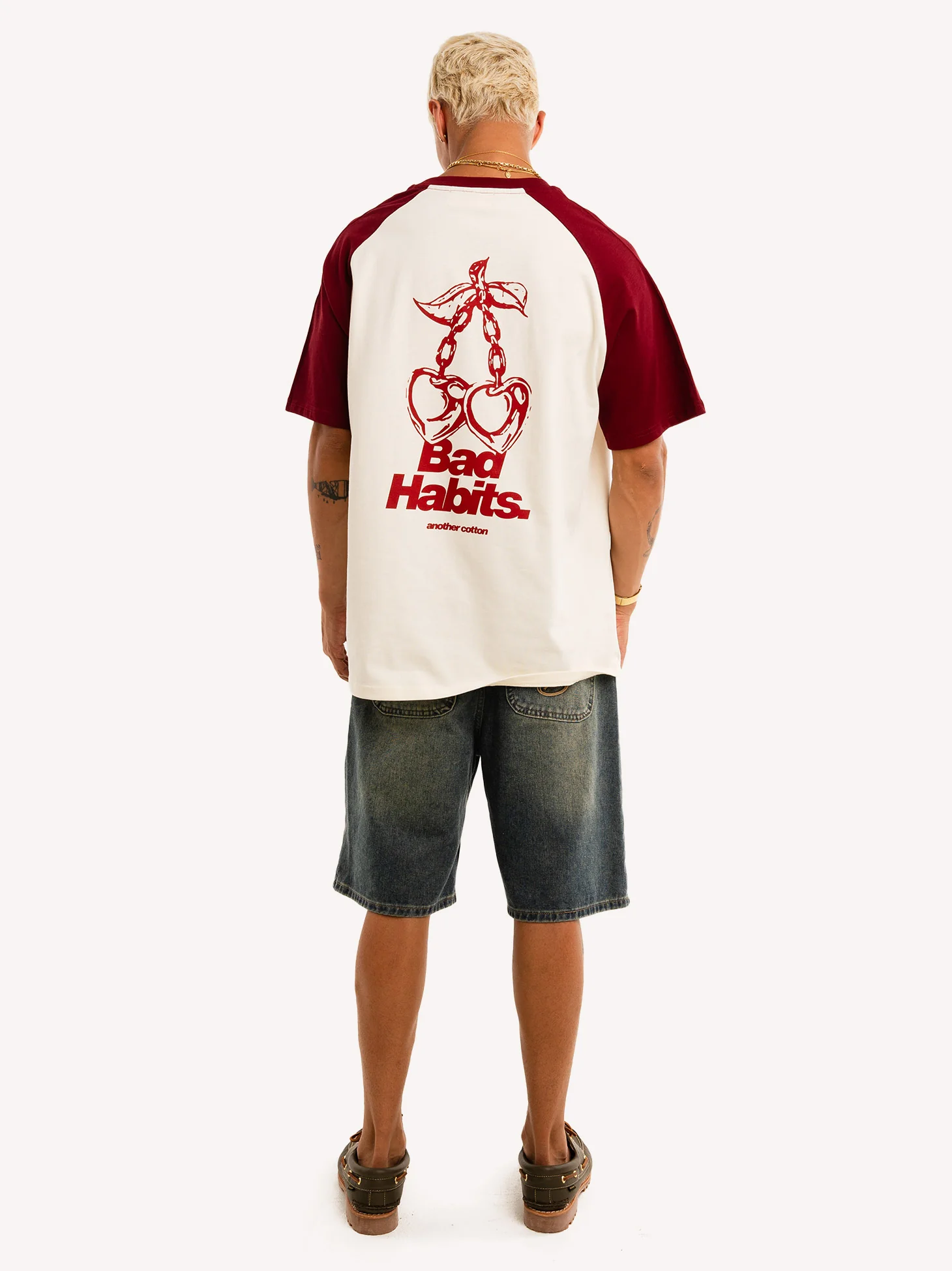 Bad Habits Oversized Raglan T-Shirt - Image 4