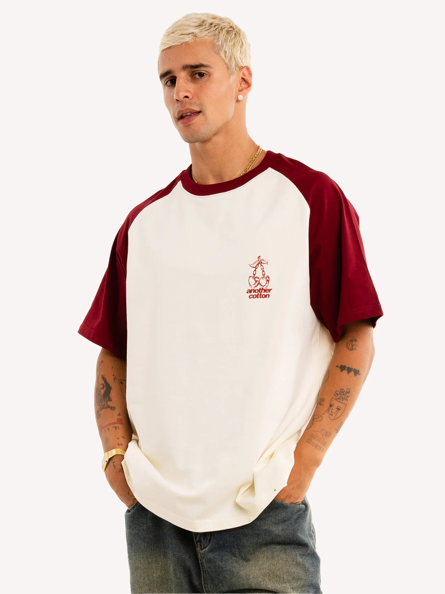 Bad Habits Oversized Raglan T-Shirt - Image 6