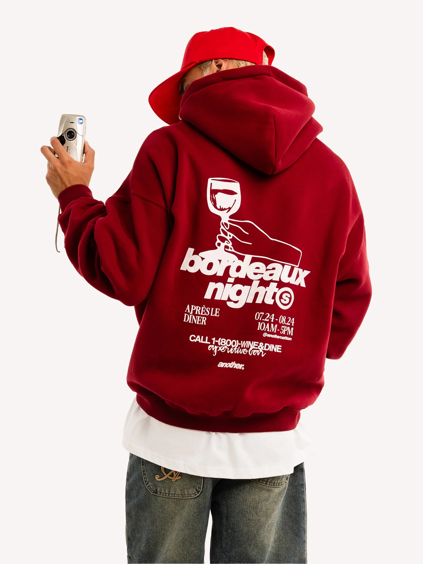 Bordeaux Nights Oversized Hoodie - Image 4