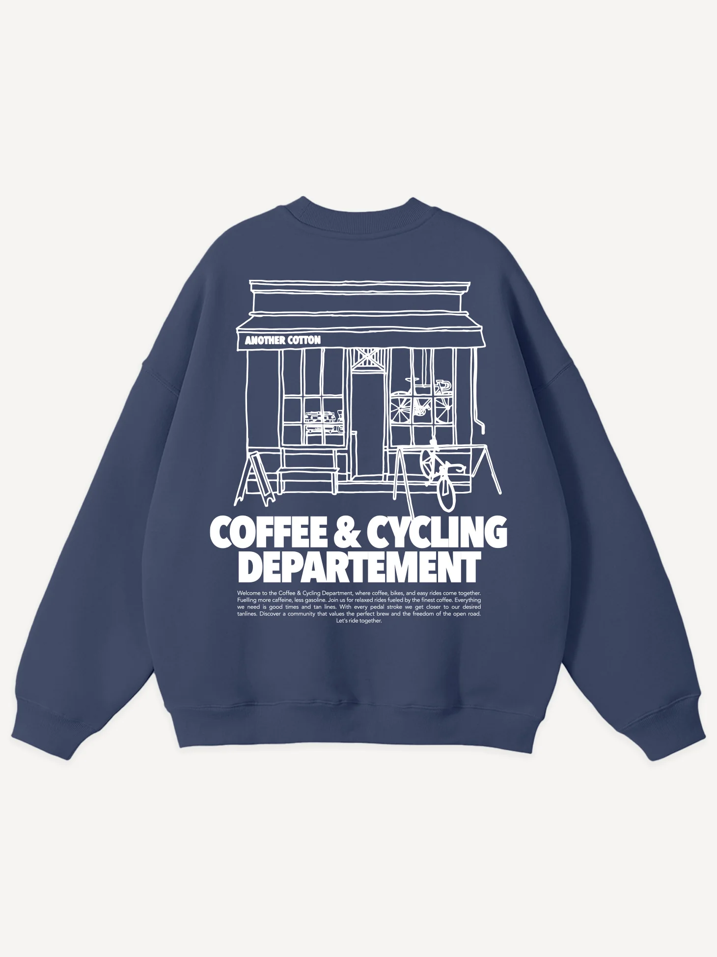 Coffee & Cycling Oversized Sweatshirt - Image 3