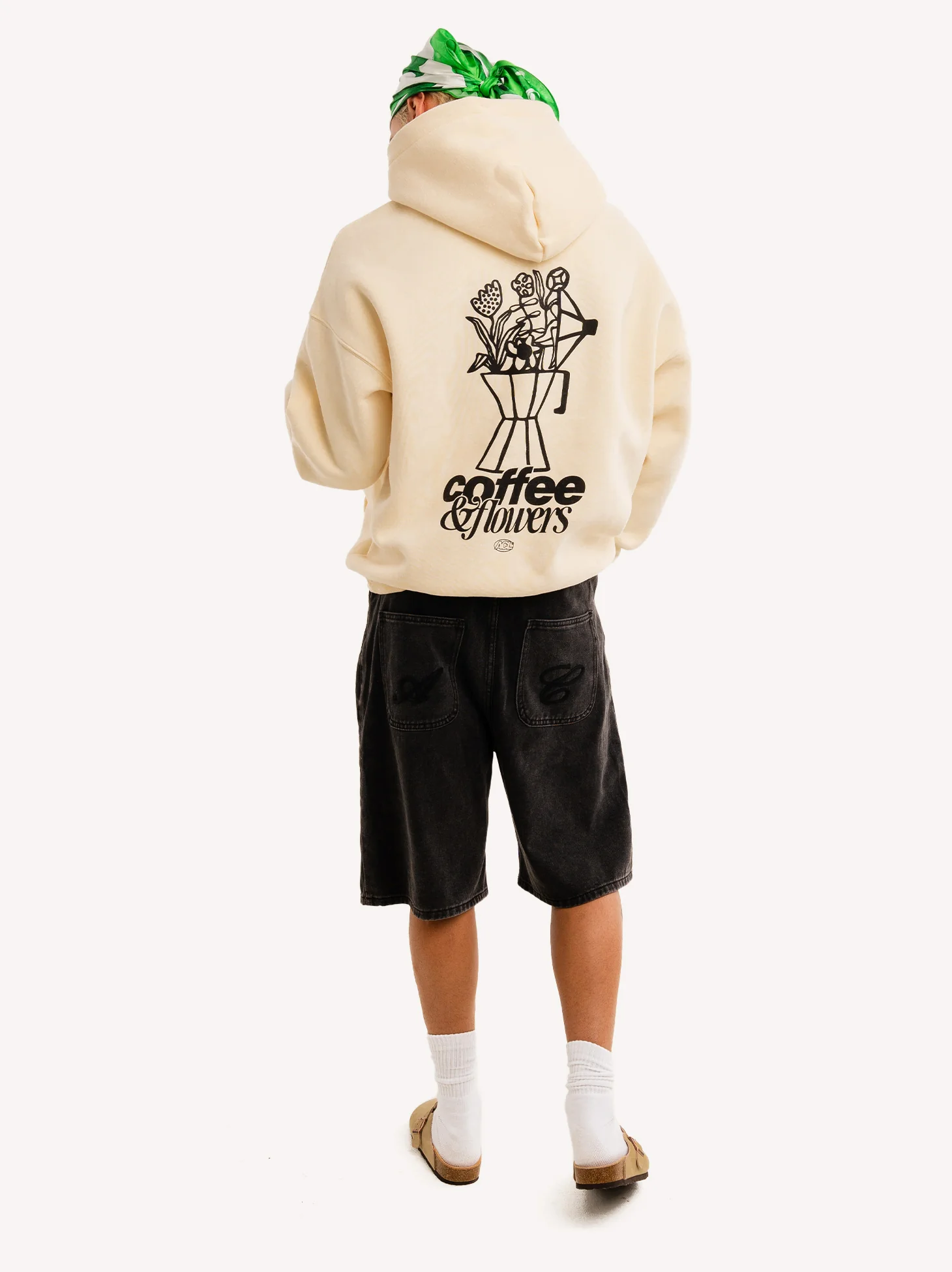 Coffee & Flowers Oversized Hoodie - Image 3