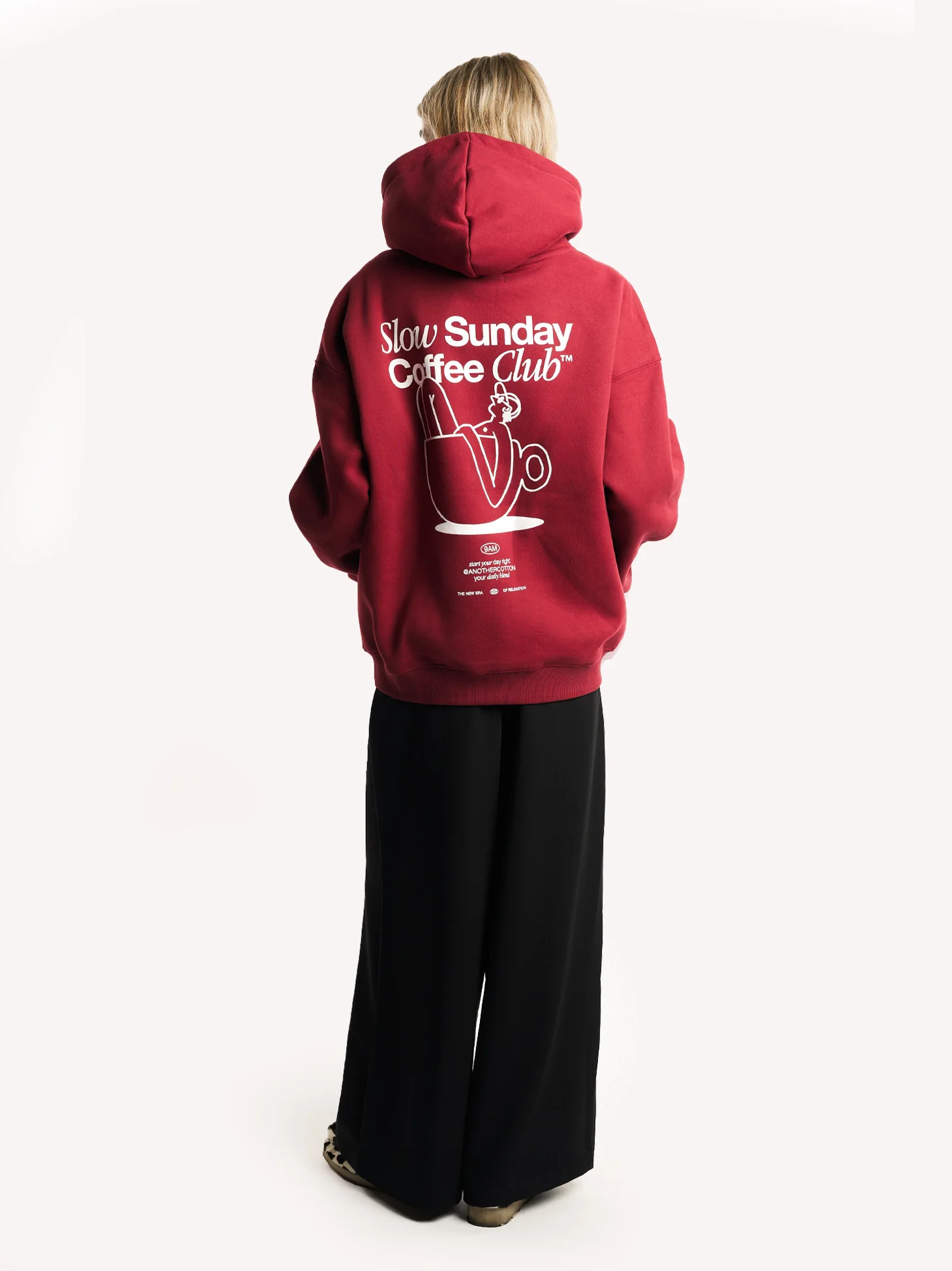 Limited Slow Sunday Coffee Club Oversized Hoodie - Image 4