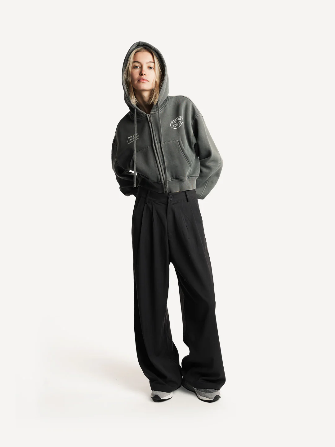 Pasta Night Cropped Zip Hoodie - Image 3