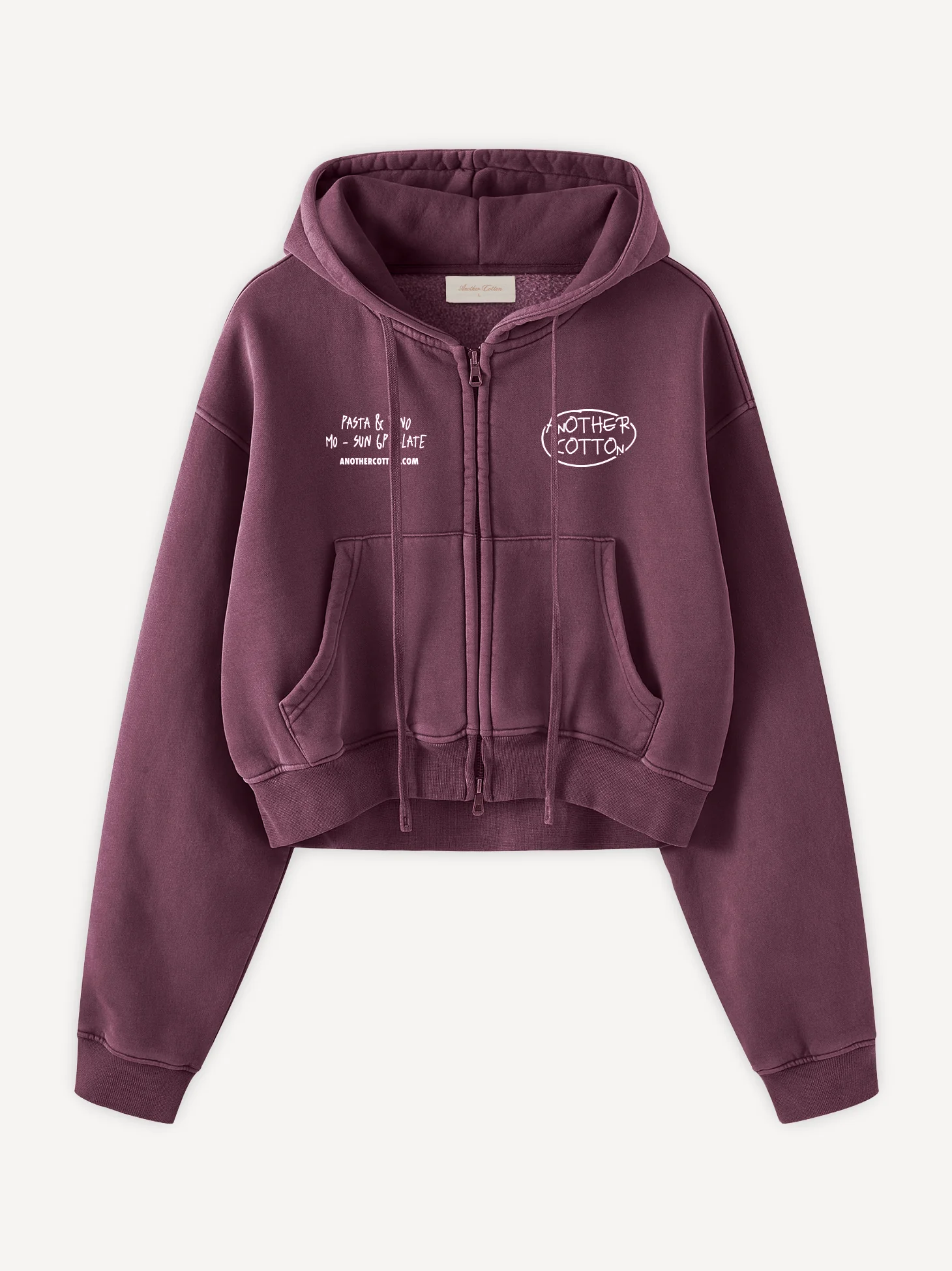Pasta Night Cropped Zip Hoodie - Image 6