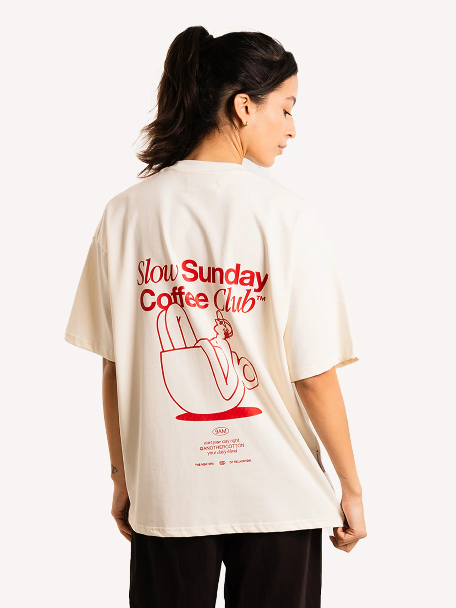 Slow Sunday Coffee Club T-Shirt - Image 3