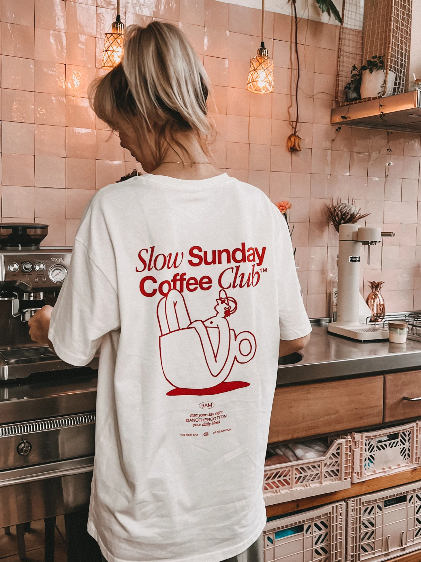 Slow Sunday Coffee Club T-Shirt - Image 5