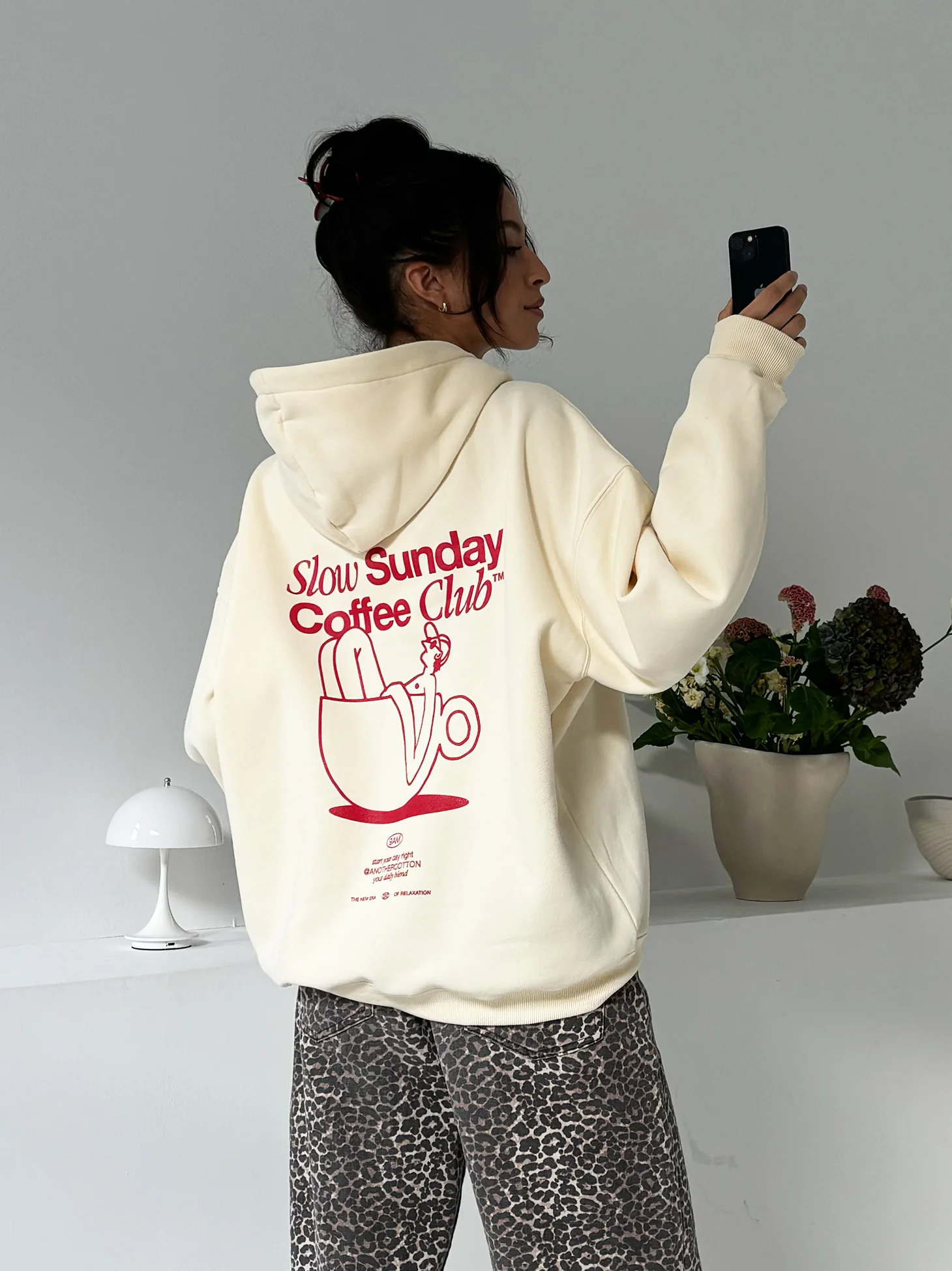 Slow Sunday Coffee Club Oversized Hoodie - Image 6