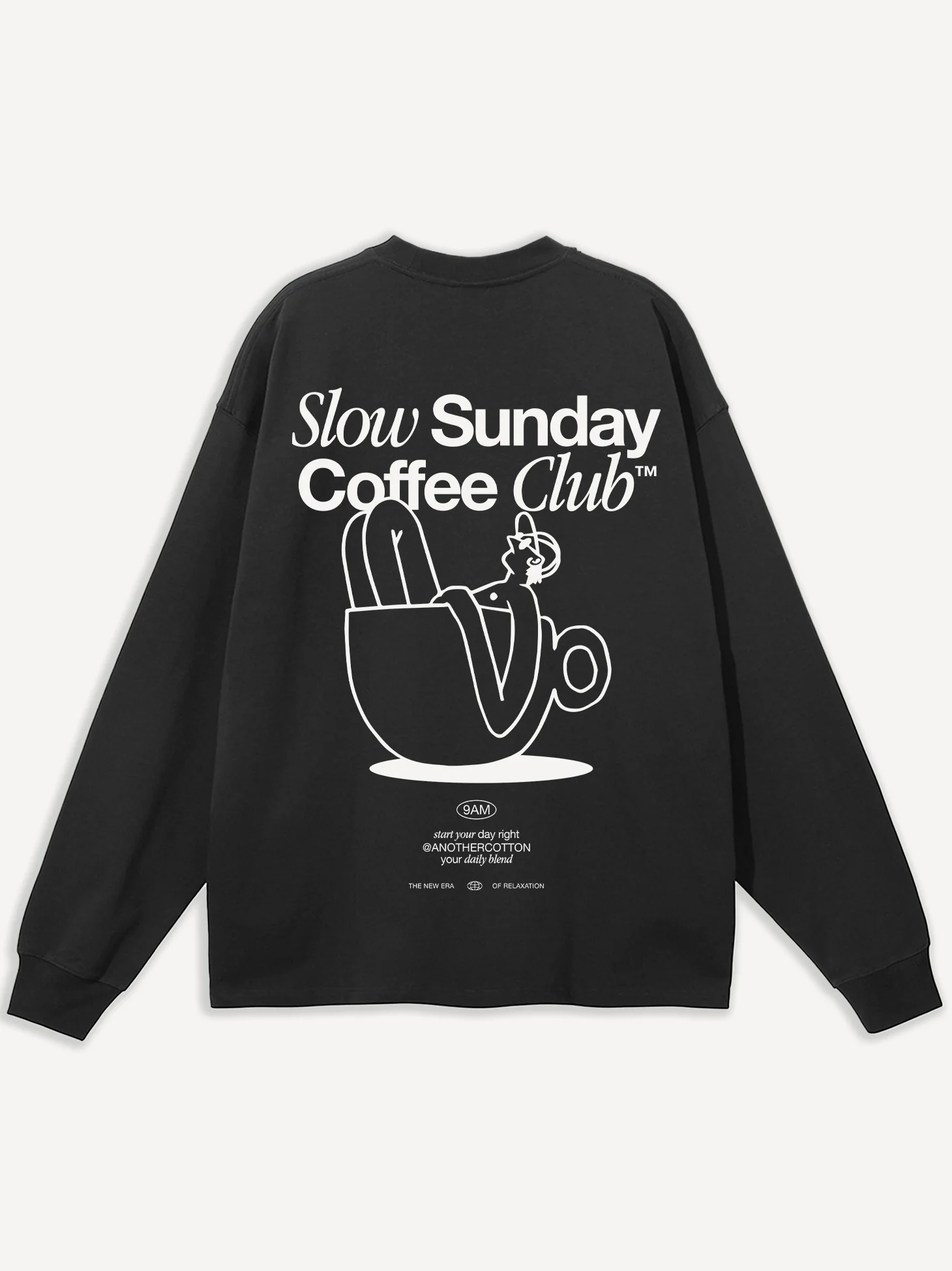 Slow Sunday Coffee Club Oversize Longsleeve - Image 6
