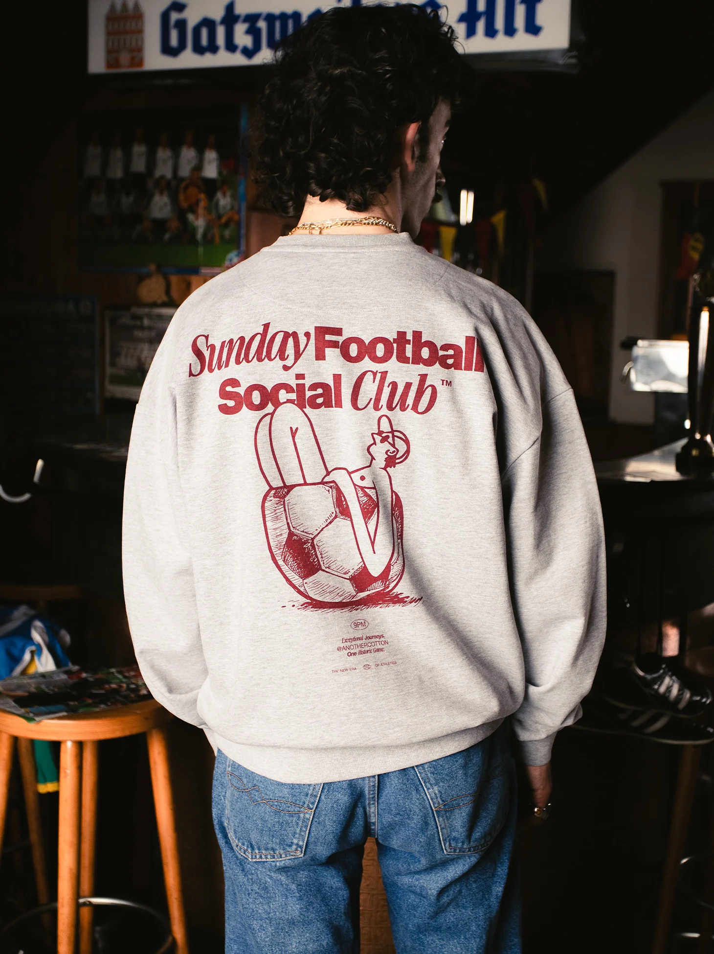 Sunday Football Social Club Oversize Sweatshirt - Image 3