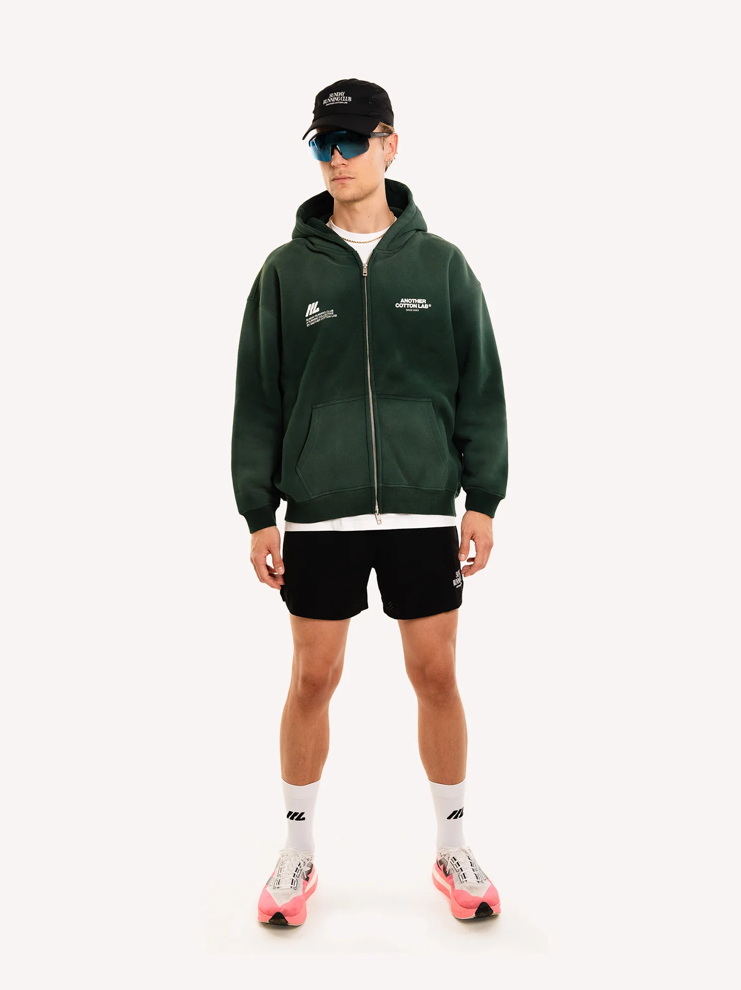 Sunday Running Club Washed Oversized Zip Hoodie - Image 6